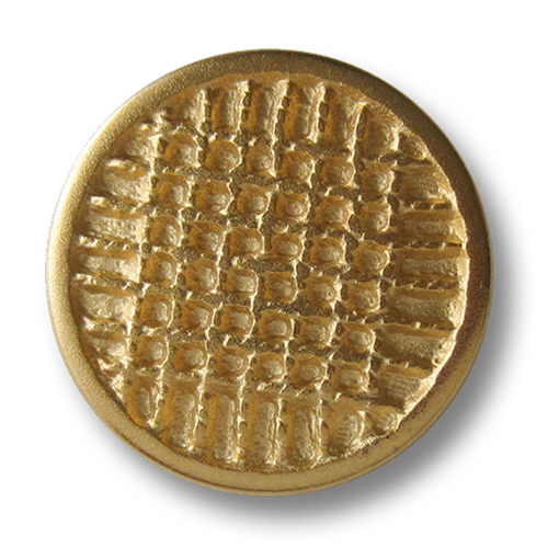 www.Knopfparadies.de - 3014go - Aparte Metallknöpfe in Gold mit Gitter Muster