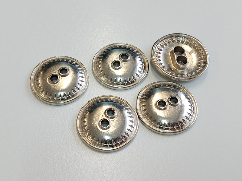 www.knopfparadies.de - 4446si - Silberfarbene, leichte Metallknöpfe
