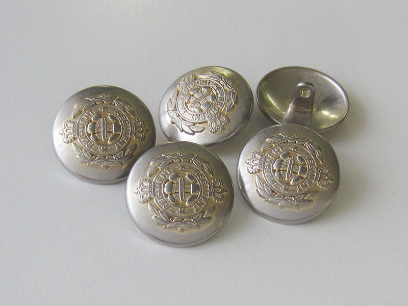 www.knopfparadies.de - 1521bi - Uniformknöpfe aus Metall in Bicolor