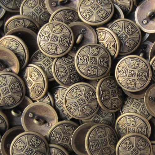 Metall Knöpfe mit Wappen für Kostüme, Blazer, Trachten