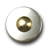 Schöner schlichter zweiteiliger Metallknopf in bicolor