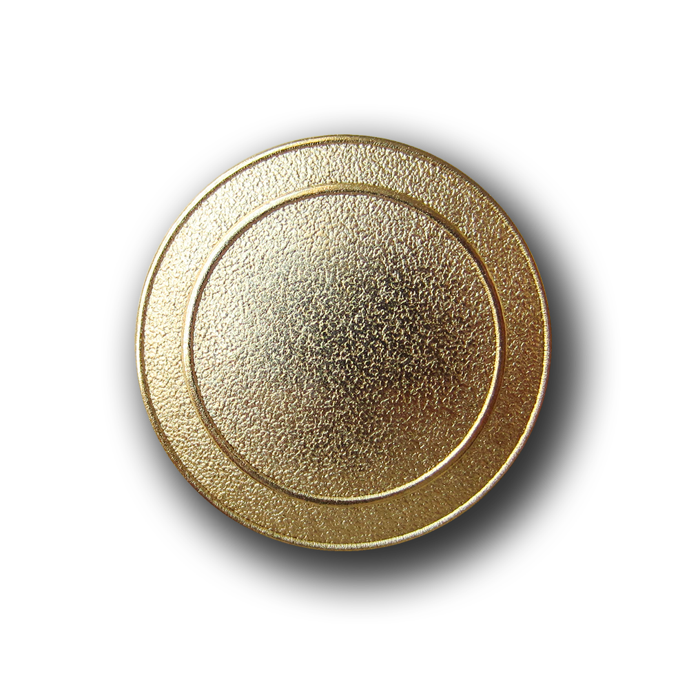 Eleganter goldfarben strukturierter Ösen Metall Knopf