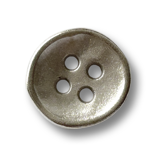 Metallknopf silber mit ganz zartem Messingschimmer