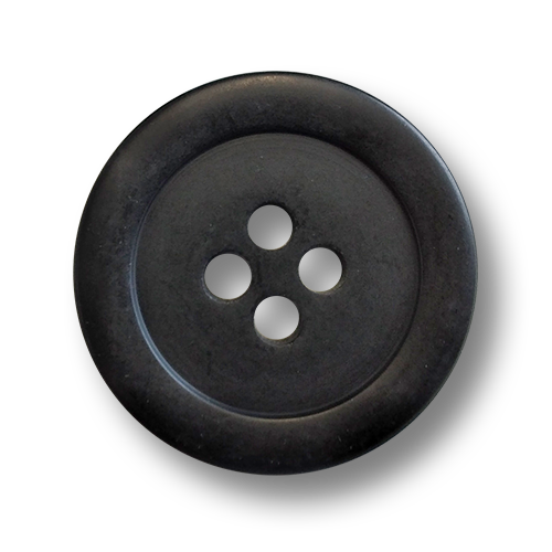 www.knopfparadies.de - 4583sc - Matt schwarze Mantelknöpfe aus Kunststoff
