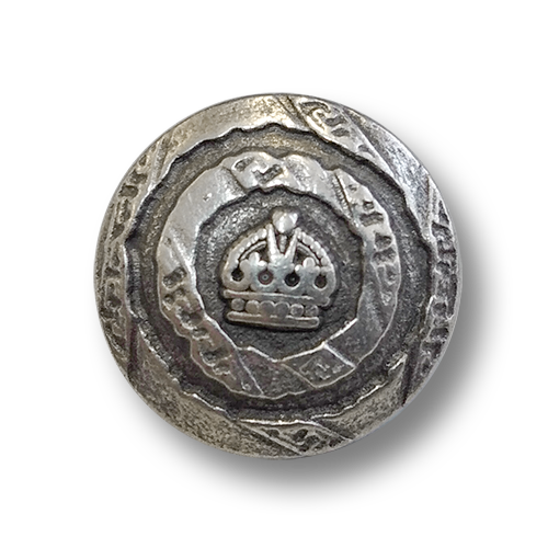 Altsilberfarbener Knopf mit Krone