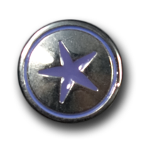 Silber-lilafarbene Sternknöpfe - B-Ware