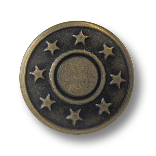 www.knopfparadies.de - 4223am - Altmessingfarbene Jeansknöpfe /  od. Nietenknöpfe