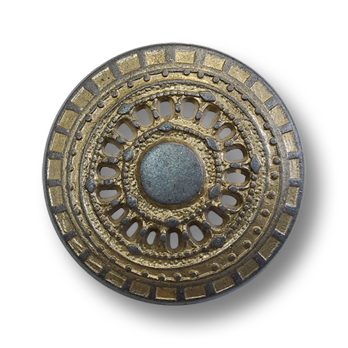 www.knopfparadies.de - 6229me - Messing- und eisenfarbene Metallknöpfe nach historischem Vorbild