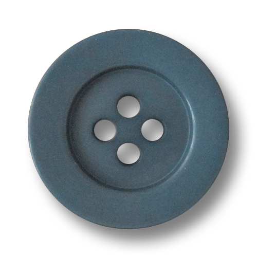 www.Knopfparadies.de - 5906db - Elegante große Vierloch Mantelknöpfe aus Kunststoff in Blau
