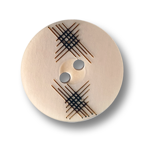 Schlichte leichte Kunststoff Knöpfe beige und braun