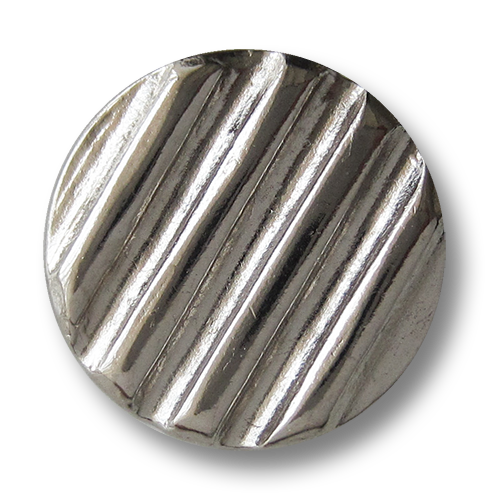 www.Knopfparadies.de - 1561si - Silberne Ösen Metallknöpfe mit gewellter Oberfläche