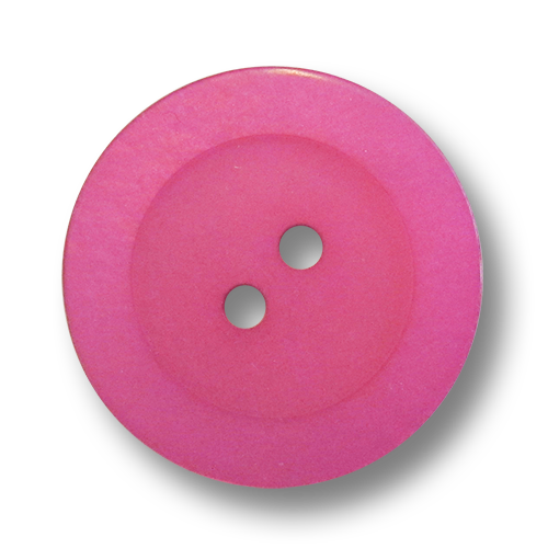 www.knopfparadies.de - 2912fu - Pinke Kunststoffknöpfe mit zwei Löchern und flachem Rand