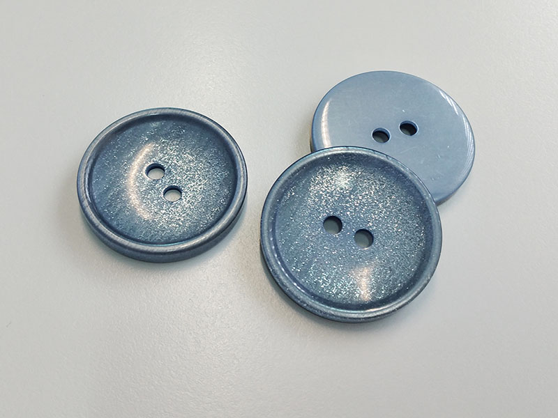 www.knopfparadies.de - 6543bl - Riesige, blau glitzernde Mantelknöpfe