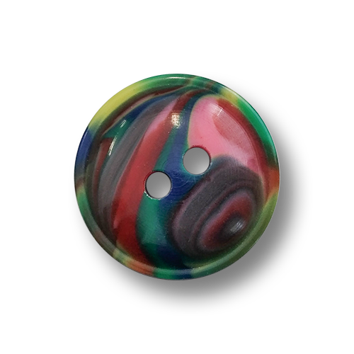 www.knopfparadies.de - 4514cc - Bunt marmorierte Knöpfe aus Kunststoff