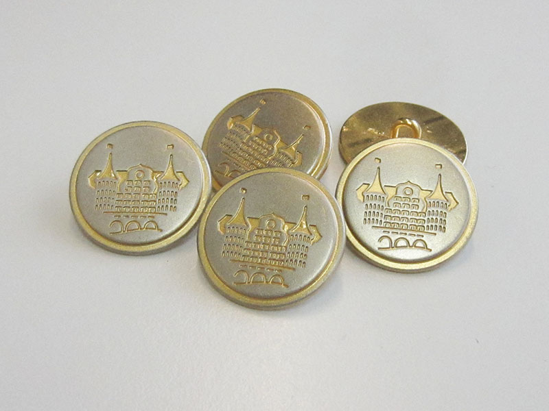 www.knopfparadies.de - 5336sg - Blazerknöpfe in bicolor gold und silber - günstige B-Ware!