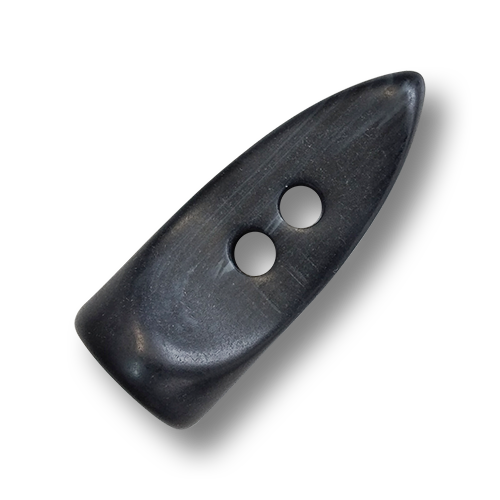 www.knopfparadies.de - 0200dg - Dunkelgraue Knebelknöpfe aus Kunststoff - B-WARE!