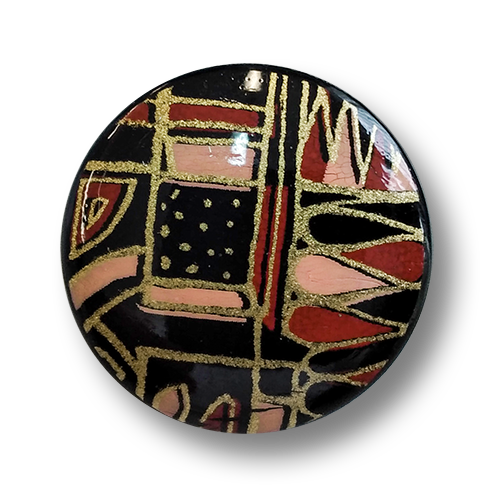 www.knopfparadies.de - 6142bu - Wunderschön gemusterte Designerknöpfe aus Kunststoff