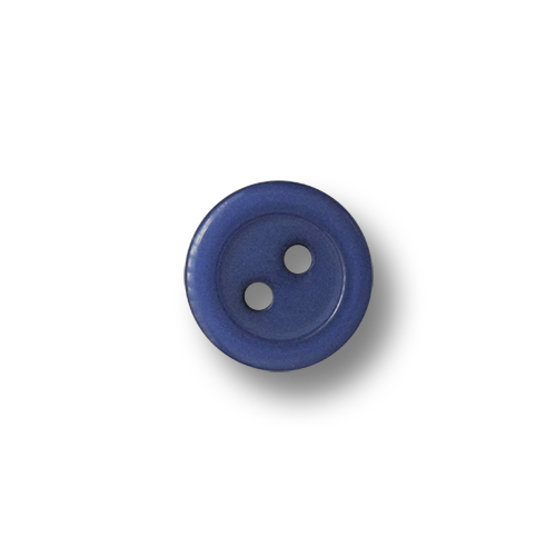 www.knopfparadies.de - 3335db - Blaue Kunststoffknöpfe mit zwei Löchern - perfekt ls Blusenknöpfe