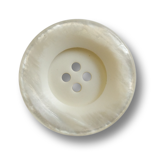www.knopfparadies.de - 6188we - Naturweiße Mantelknöpfe aus Kunststoff