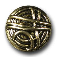 Altgoldfarbener Knopf in Wickel-Design