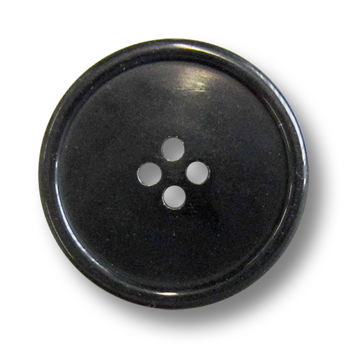 www.knopfparadies.de - 5984sc - schwarze Kunststoffknöpfe mit vier Löchern