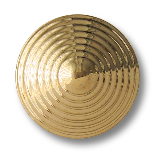 www.knopfparadies.de - 5301go - Metallic goldene Ösen Kunststoffknöpfe in Kegel Form