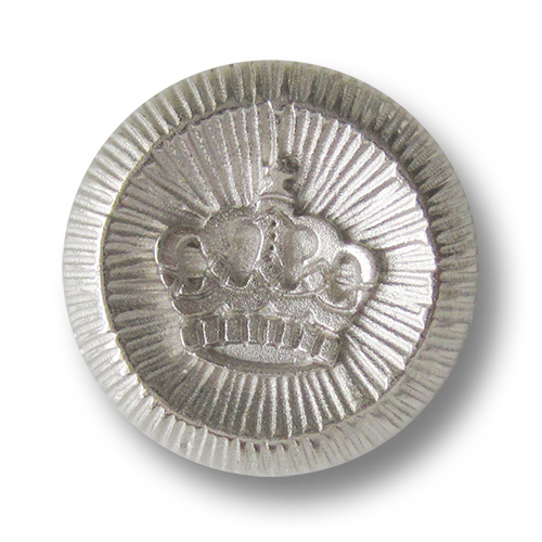 Silberfarbener Knopf mit Krone