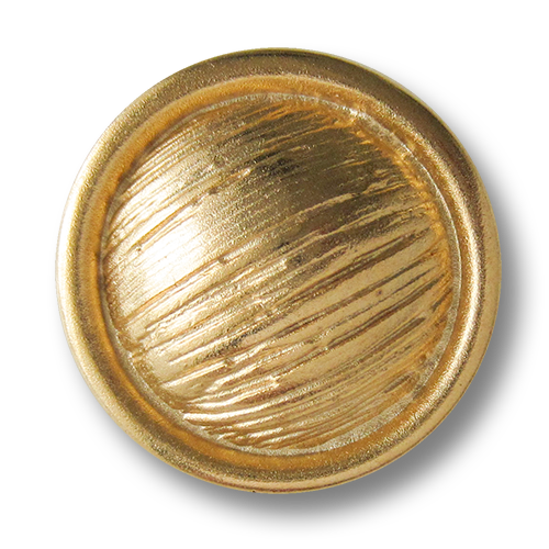 www.Knopfparadies.de - 2527go - Urige goldfarbene Metallknöpfe mit Schraffierung