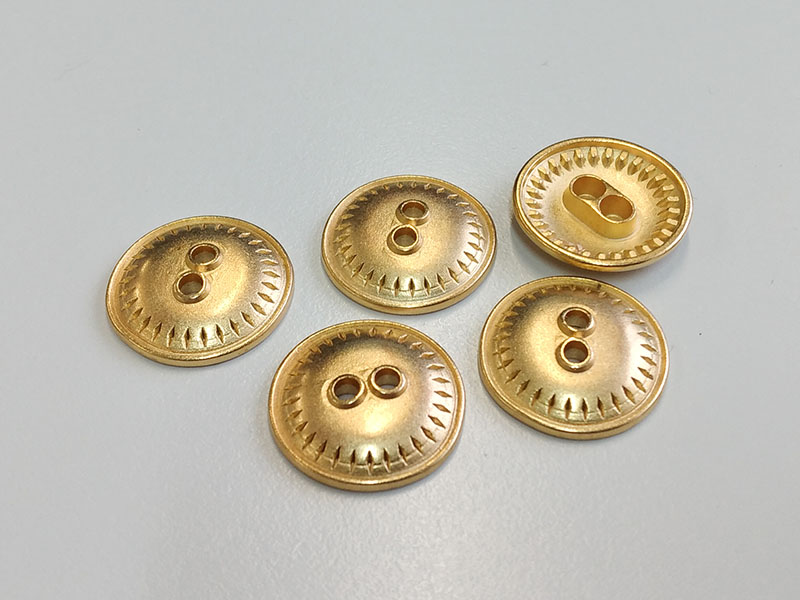www.knopfparadies.de - 4446go- Goldfarbene, leichte Metallknöpfe - Günstigere B-WARE