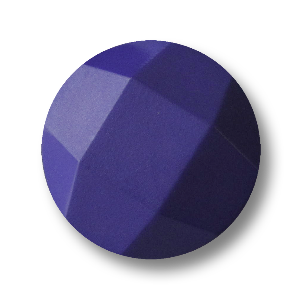 Facettierter blau-lilafarbener Knopf