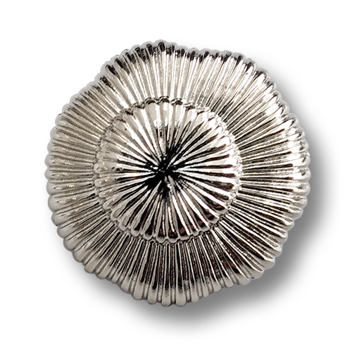www.knopfparadies.de - 6133si - Glänzend silberfarbene Kunststoffknöpfe