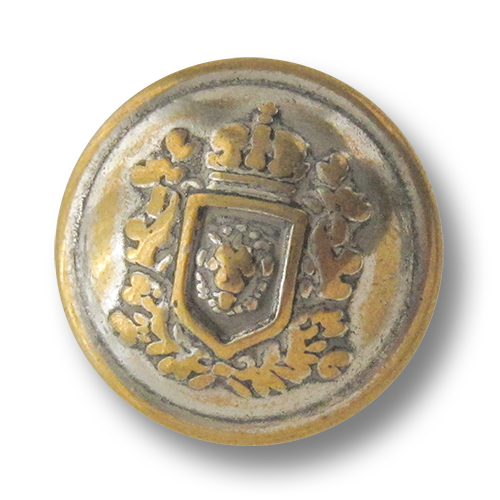 www.knopfparadies.de - 0575ms - Wappenknöpfe in bicolor: silber- und messingfarben
