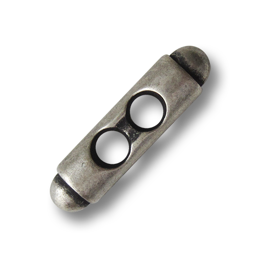 www.Knopfparadies.de - 4402as - Alt wirkende massive Knebel Knöpfe in Altsilber