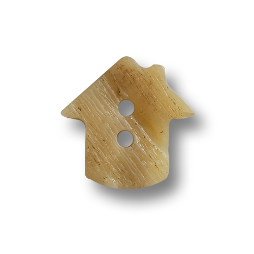 www.knopfparadies.de - 6784he - Hellbeige Trachtenknöpfe aus Kunststoff in Hornoptik
