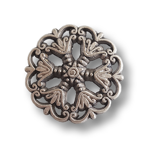k094as - Ausgefallene Metallknöpfe in Schneekristall Design