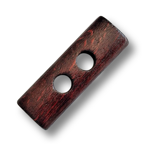 www.knopfparadies.de - 6902rb - Rotbraune Knebelknöpfe aus Holz