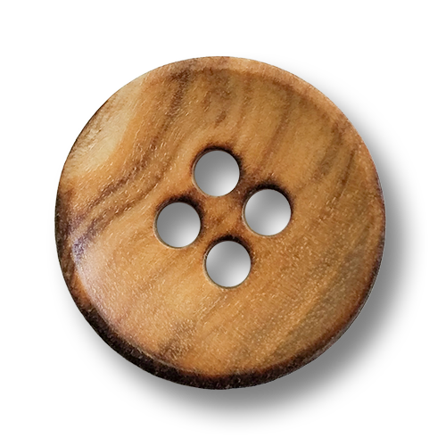 www.knopfparadies.de - 4702ho - Holzknöpfe mit vier Löchern