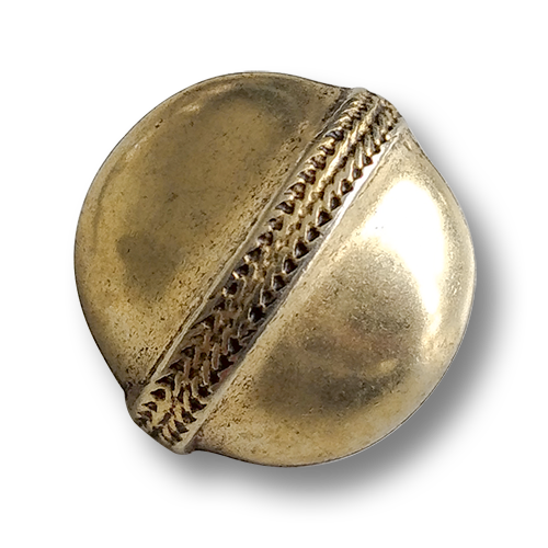 www.knopfparadies.de - 6059ag - Altgoldfarbene Metallknöpfe mit Zierband