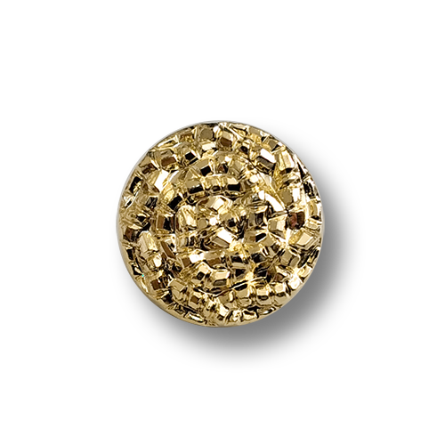 www.knopfparadies.de - 4464go - Goldfarben funkelnde Kunststoffknöpfe