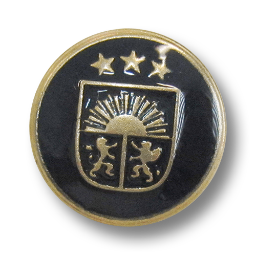 Schwarz-goldfarbener Blazerknopf