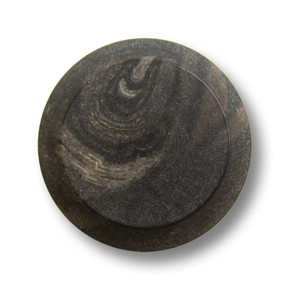 www.knopfparadies.de - 3066sb - Echte Büffelhornknöpfe mit Metallöse