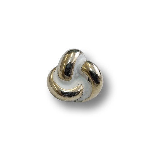 www.knopfparadies.de - 6492gw - Kleine hübsche Metallknöpfe in Knotendesign
