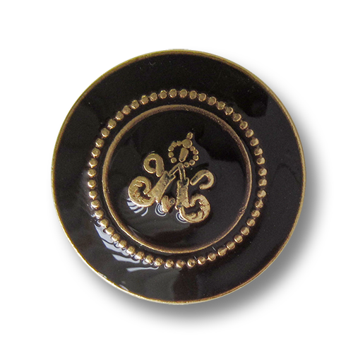 www.knopfparadies.de - 1520gs - Edle Metallknöpfe in schwarz und gold