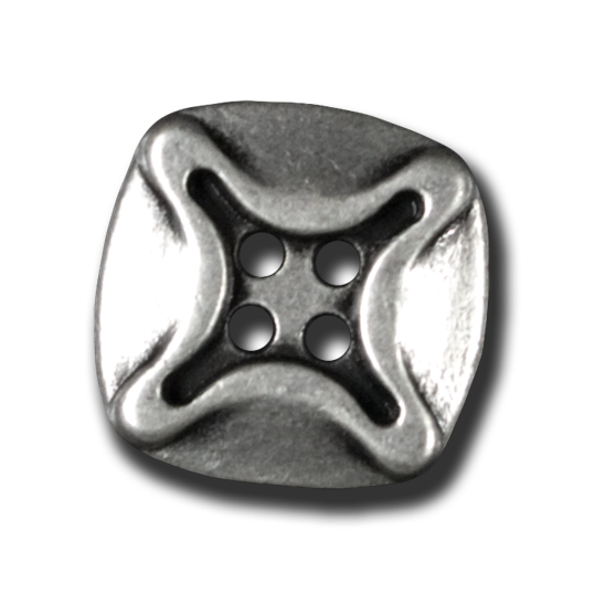 Altsilberfb. Metallknopf in außergewöhnlichem Design