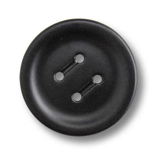 www.knopfparadies.de - 5757sc - Matt schwarze Metallknöpfe mit vier Löchern