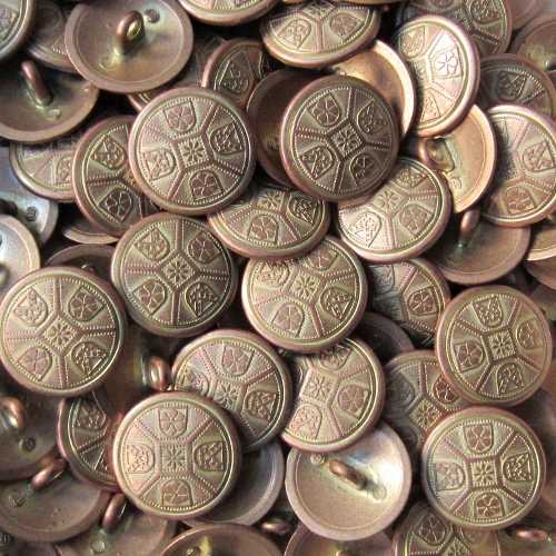 Metall Knöpfe mit Wappen für Kostüme, Blazer, Trachten