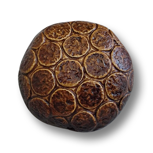 www.knopfparadies.de - 6115br - Braune Mantelknöpfe aus Kunststoff