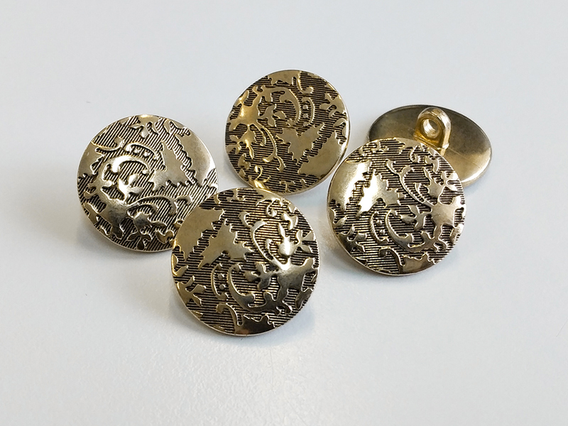 Edler nostalgischer altgoldfb. Knopf in Metall Optik