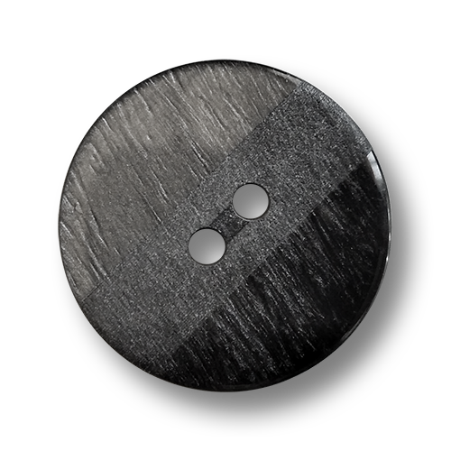 www.knopfparadies.de - 6052gr - Graue-schwarze Kunststoffknöpfe - günstigere B-Ware