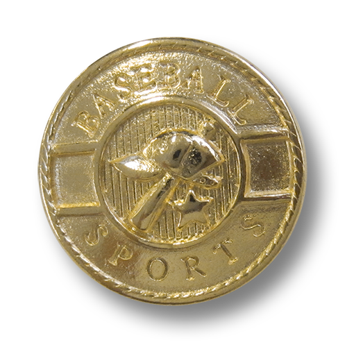 Goldfarbener Wappenknopf aus Metall